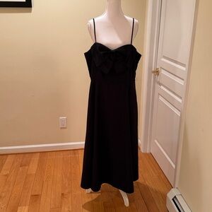 a new day Black Maxi Dress with Front Bow NWT